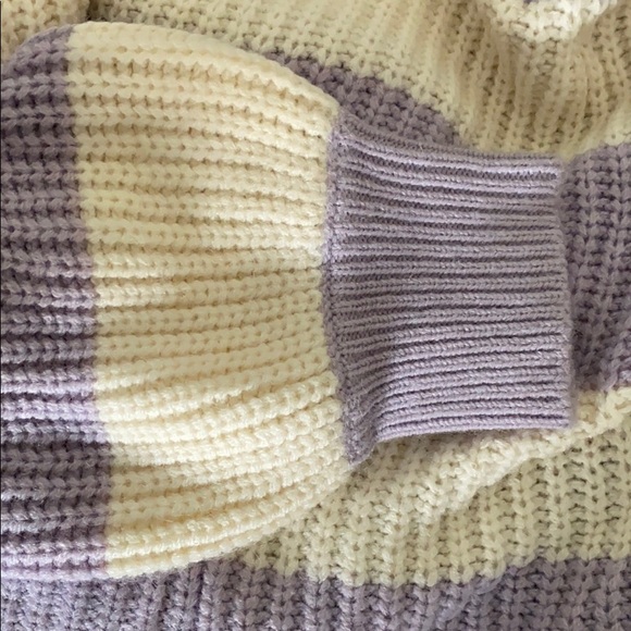 Sanctuary Cream / Lavender Tooth Stripe Sweater - Picture 7 of 7
